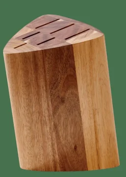 CASA ACACIA Blocco Portacoltelli Per 5 Coltelli Naturale- Accessori Da Cucina