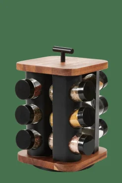 CASA ACACIA LUX Portaspezie Nero, Naturale- Contenitori Per Spezie