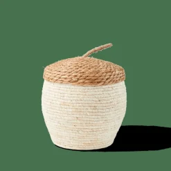 CASA ALVIN Cesto Portatutto Con Coperchio Marrone, Naturale- Cesti Portatutto|Autunno
