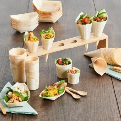 CASA APERO ECO Ciotoline Set Di 15 Naturale- Aperitivo E Tapas