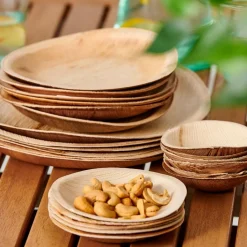 CASA ARECA LEAF Ciotole Set Di 6 Naturale- Piatti