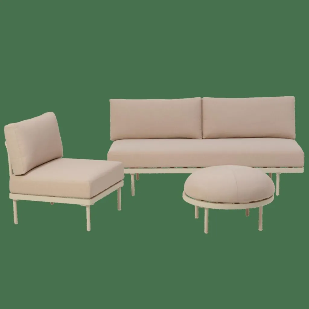 CASA BAJA Poggiapiedi Sabbia- Set Lounge