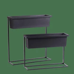 CASA BALCO Vaso Per Piante Nero- Supporti Per Piante