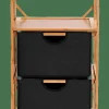 CASA BAMBOO Mobile Con 2 Cassetti Nero, Naturale- Cassettiere