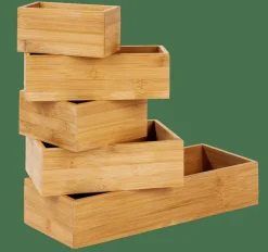 CASA BAMBOO Organiser Per Cassetto Naturale- Cesti Cassetto