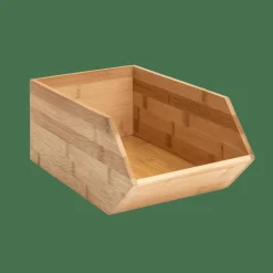 CASA BAMBOO Organizzatore Impilabile Naturale- Contenitore Per Alimenti|Scatole Conserva Vivande
