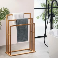 CASA BAMBOO Portasciugamani Naturale- Mobili Da Bagno