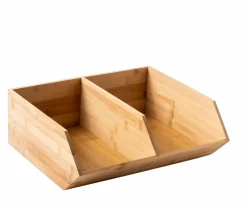 CASA BAMBOO Scatola Portafazzoletti Naturale- Accessori Da Lavandino|Cesti Cassetto
