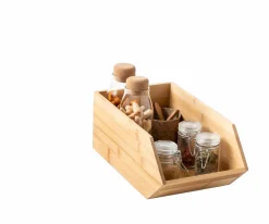 CASA BAMBOO Scatola Portafazzoletti Naturale- Accessori Da Lavandino|Cesti Cassetto