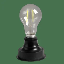 CASA BATI Supporto Lampadina E Batteria E27 Nero- Fili Luminosi|Lampade Led