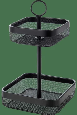 CASA BLACK LUNAR Cesto Quadrato 2 Pezzi Nero- Accessori Da Cucina