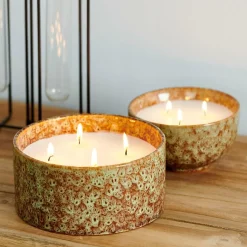 CASA BOWL Candela In Vaso Bianco- Candele
