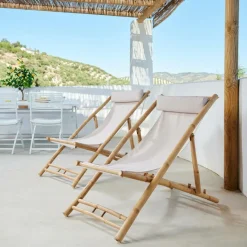 CASA CABO Bianco, Naturale- Sedie Da Spiaggia