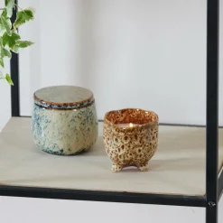 CASA CERAMIC Candela In Vaso Marrone- Candele