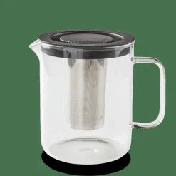 CASA CHAI Teiera 1,5 L Nero, Trasparente- Utensili Da Tè