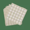 CASA CHECK SAND Set Di 20 Tovaglioli Beige- Tovaglioli