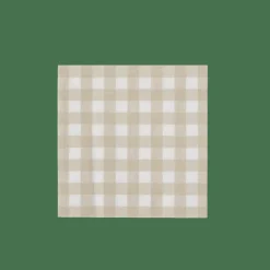 CASA CHECK SAND Set Di 20 Tovaglioli Beige- Tovaglioli