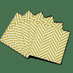 CASA CHEVRON Set Di 20 Tovaglioli Verde- Tovaglioli