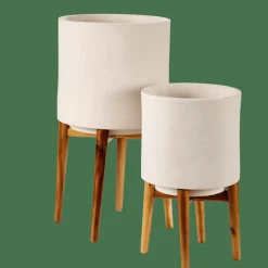 CASA CHIARO Vaso Per Piante Bianco- Supporti Per Piante