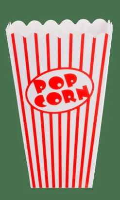 CASA CINEMA Bicchiere Popcorn Set Di 8 Bianco, Rosso- Accessori Da Cucina
