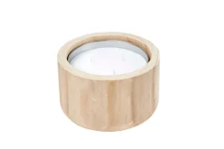 CASA CITRONELLA WOOD Candela Da Esterni Bianco- Candele Da Giardino