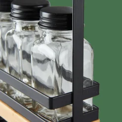 CASA COMPACT Portaspezie Nero- Contenitori Per Spezie