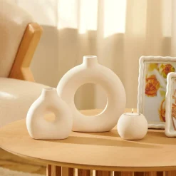 CASA COTTON Ramo Di Cotone Set Di 3 Bianco- Fiori Artificiali