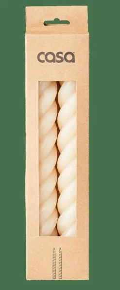CASA CURL Candele Set Da 2 Beige- Candele