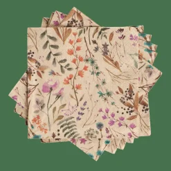CASA ECO DRIED FLOWER Set Di 20 Tovaglioli Multicolore- Tovaglioli