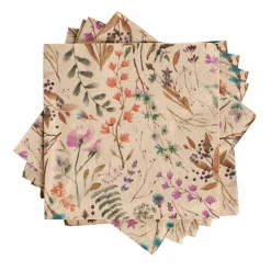 CASA ECO DRIED FLOWER Set Di 20 Tovaglioli Multicolore- Tovaglioli