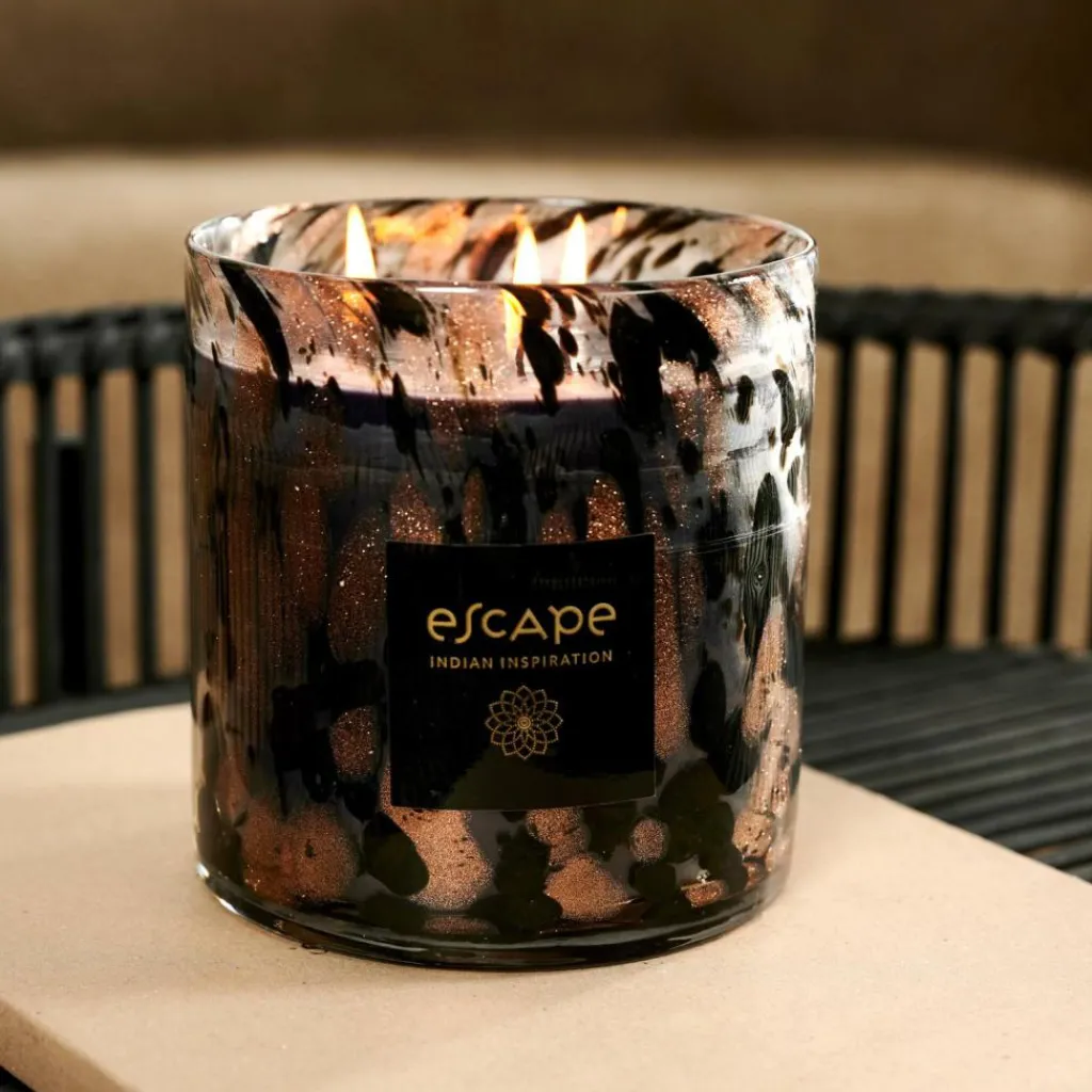 CASA ESCAPE INDIAN INSPIRATION Candela Profumata Nero, Rame, Multicolore- Candele Profumate|Candele