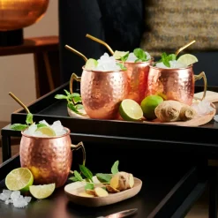 CASA FANCY Cannucce Con Spazzola Argentato- Accessori Per Cocktail