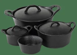 CASA FERO Cocotte Con Coperchio 40 CL Nero- Pirofile