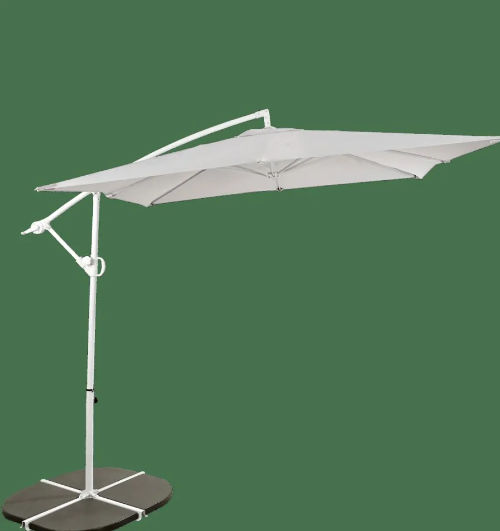 CASA FIJI Ombrellone Sospeso Senza Base Grigio Chiaro- Ombrelloni