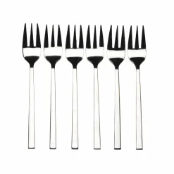 CASA FINE Cucchiaini Antipasto Set Di 6 Argentato- Set Di Posate|Aperitivo E Tapas