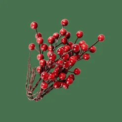 CASA FOAM Bacche Decorative Set Di 12 Rosso- Rami Artificiali