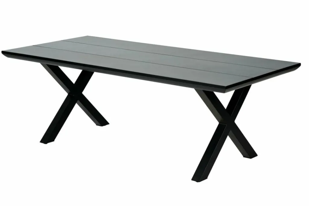 CASA FORMAX Tavolo Da Giardino Con Gambe X Nero- Tavoli Da Giardino