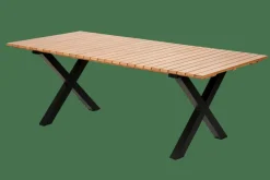 CASA FORMAX Tavolo Da Giardino Con Gambe Naturale/nero- Tavoli Da Giardino