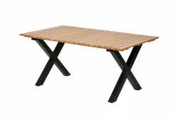 CASA FORMAX Tavolo Da Giardino Con Gambe X Naturale/nero- Tavoli Da Giardino