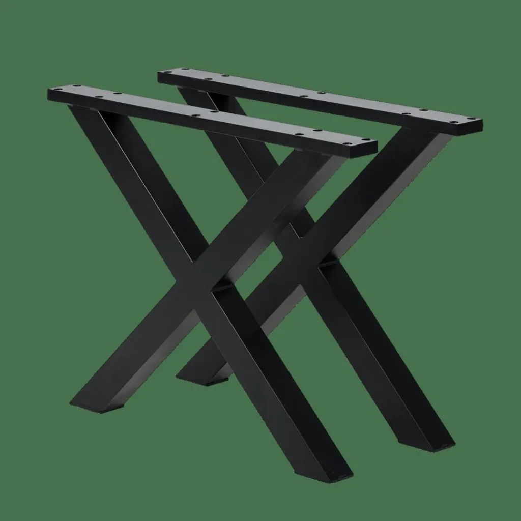 CASA FORMAX Tavolo Da Giardino Con Gambe X Naturale/nero- Tavoli Da Giardino