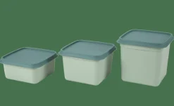 CASA FREEZER Scatole X Freezer Set Di 10 Menta, Verde Scuro- Scatole Conserva Vivande
