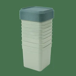 CASA FREEZER Scatole X Freezer Set Di 10 Menta, Verde Scuro- Scatole Conserva Vivande