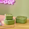 CASA FRESHMOOD Contenitori X Snack Set Da 3 Seafoam + Stampa Loulou Colore: Seafoam- Scatole Conserva Vivande