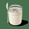 CASA FRESHMOOD Portacolazione Cucchiaio 32cl Bianco, Marrone, Verde- Portapranzo