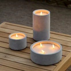 CASA FUEGO Candela A LED Solare Grigio Chiaro- Candele Led|Illuminazione Esterna