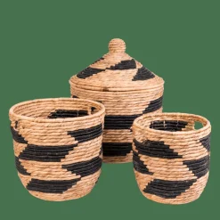 CASA GUATEMALA Cesto Nero, Naturale- Cesti Portatutto