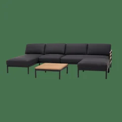 CASA HANNA Nero- Set Lounge