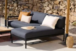 CASA HANNA Sdraio Lounge Nero- Lettini|Set Lounge