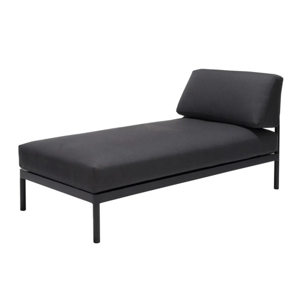 CASA HANNA Sdraio Lounge Nero- Lettini|Set Lounge