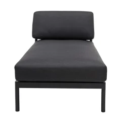 CASA HANNA Sdraio Lounge Nero- Lettini|Set Lounge
